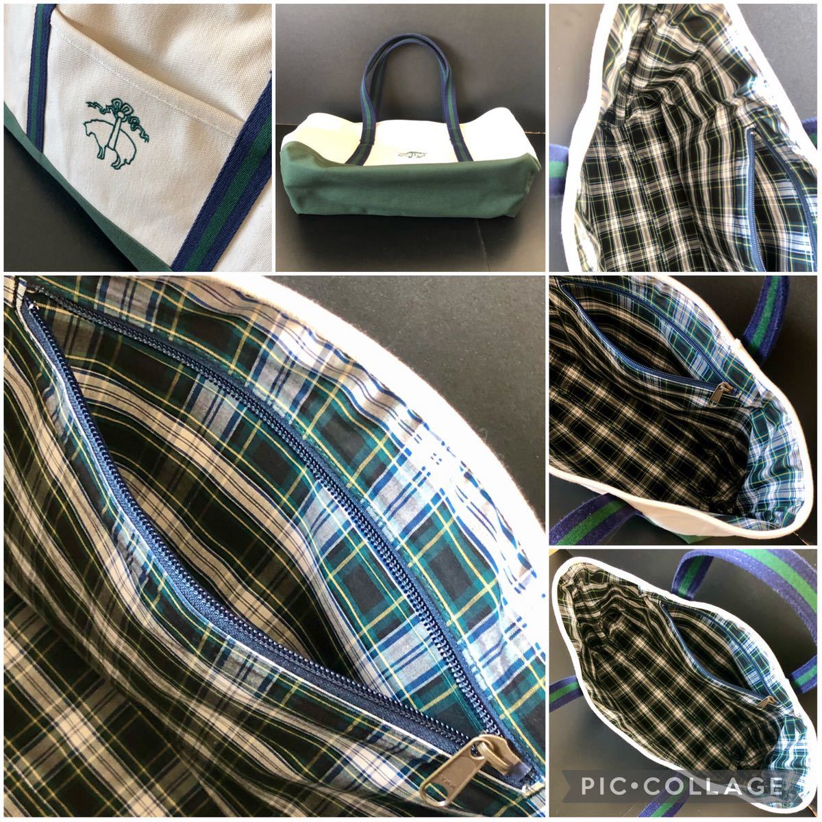 2011年 クリスマス限定★BROOKS BROTHERS / GF C トートバッグ★開封のみ 未使用/コットン エコバッグ サブバッグ ブルックスブラザーズ_画像9