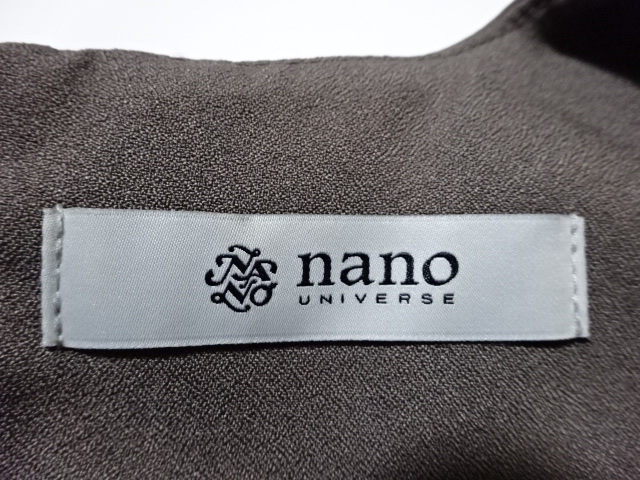 ●nano ナノユニバース NANO UNIVERSE ワンピース ロングワンピース F 裏地付●0920●_画像2