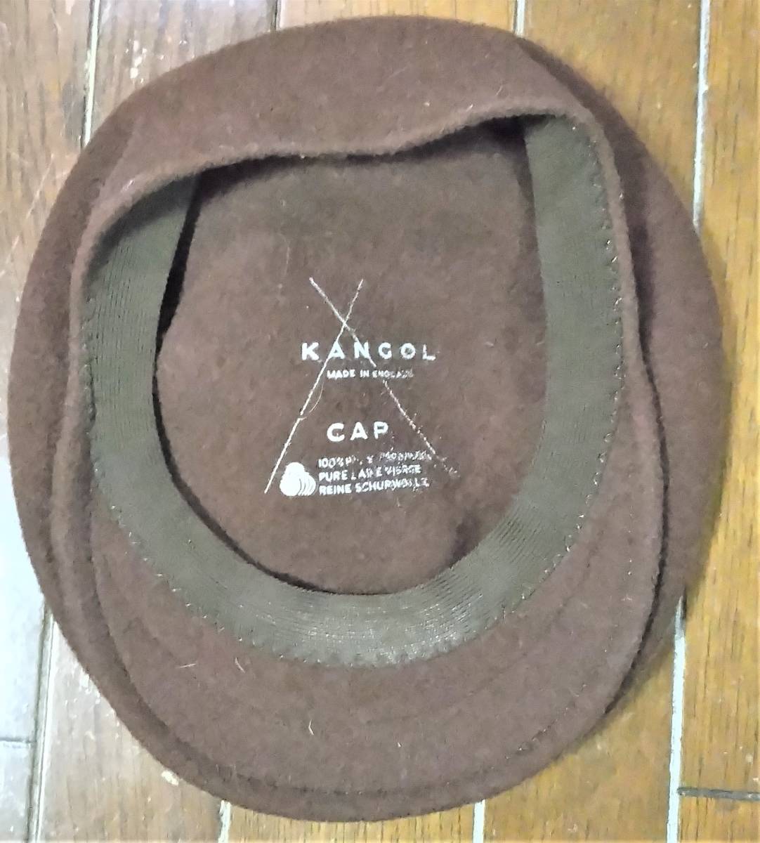 キャップ帽★茶★KANGOL★MADE IN ENGLAND★サイズ/M_画像2