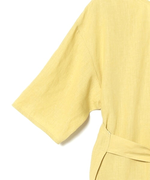  new goods regular price 3.2 ten thousand te milk s Beams linen One-piece 36 yellow maxi 2WAY