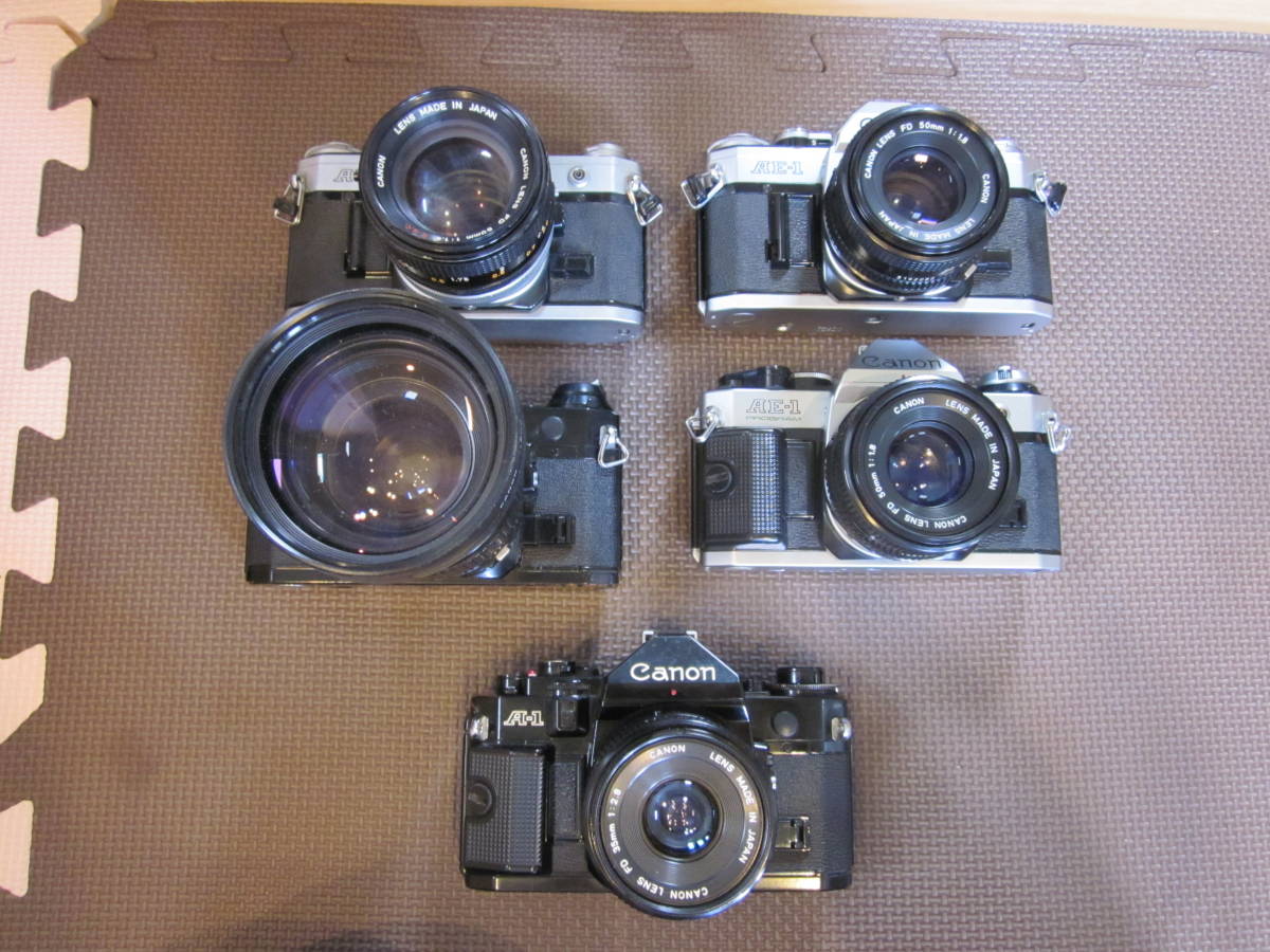 ジャンク品、キャノン canon フィルムカメラA1 、AE-1、 AE-1 Program