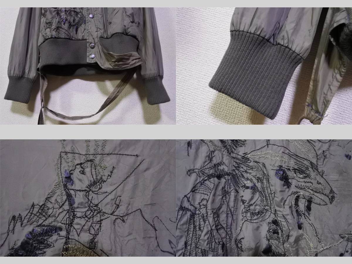 00's DIESEL Parachute Nylon Jacket size S ディーゼル ナイロン パラシュート ジャケット アート 刺繍 Y2K_画像10