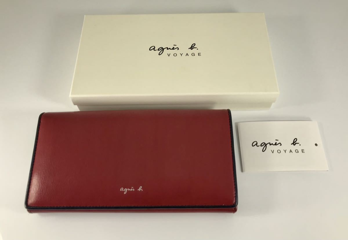 美品 agnes b VOYAGE アニエス・ベー 可愛い 2つ折り小銭入れ付き