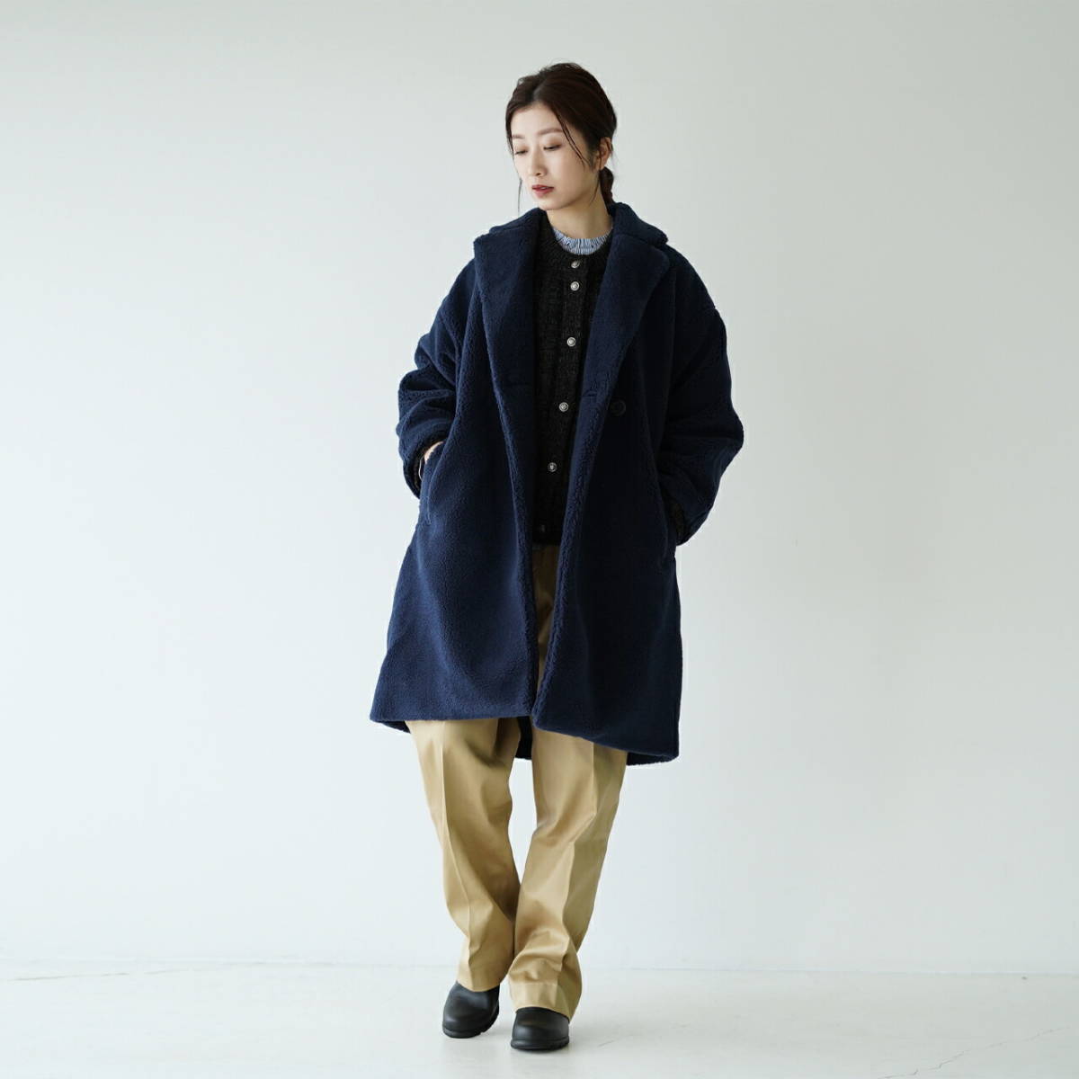 新品 Helly Hansen Wmns Fibrepile Chester Coat M 定価28,600円 Navy