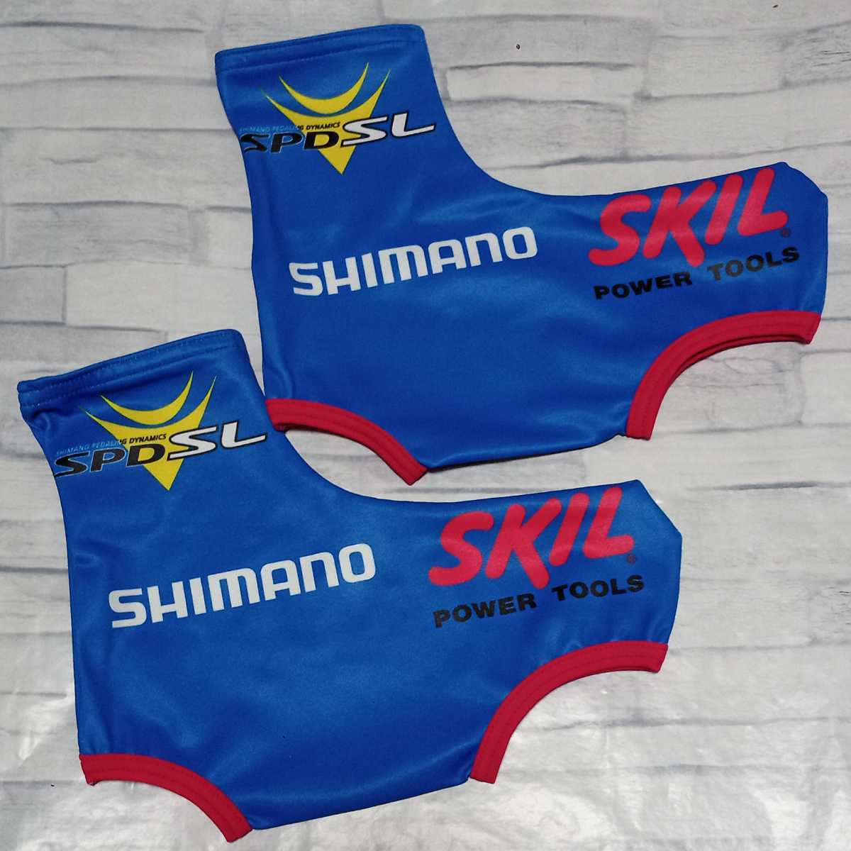 セール！　支給品　シューズカバー　Skil Shimano　スキルシマノ　サイクルジャージ　自転車　ロードバイク　_画像1