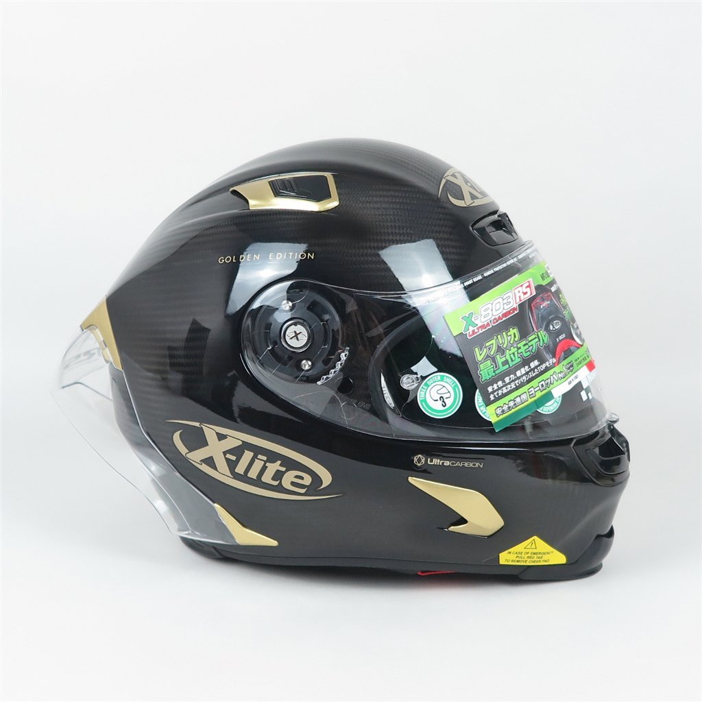 ☆展示品 NOLAN/ノーラン X-lite X-803RS ULTRA CARBON ゴールデンエディション/33 Lサイズ (H0829H14)_画像2
