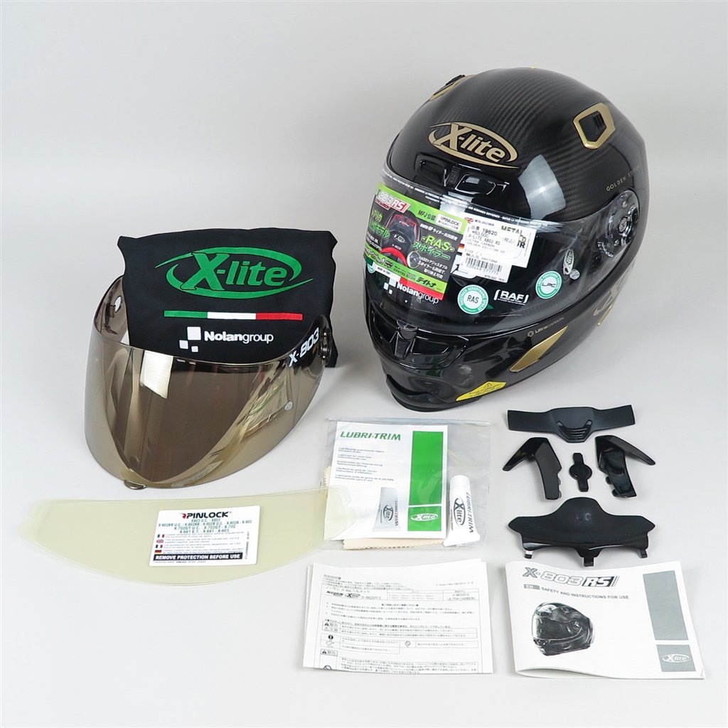 格安新品 ☆展示品 NOLAN/ノーラン X-lite X-803RS ULTRA CARBON ゴールデンエディション/33 Lサイズ (H0829H14) Lサイズ