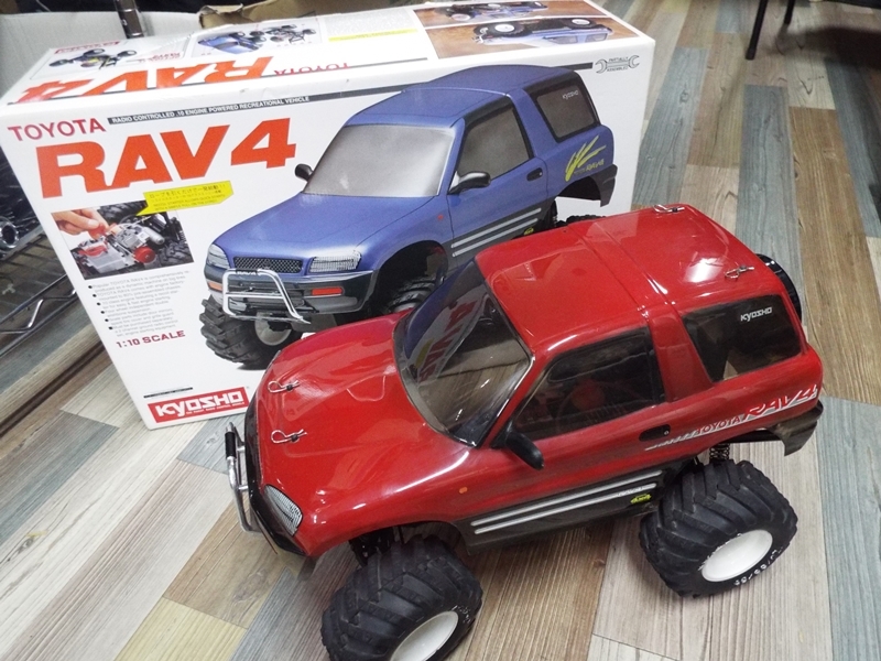 良品 KYOSHO 京商 エンジンラジコン 1/10スケール TOYOTOA RAV4 完成品 プロポ送受信機セット