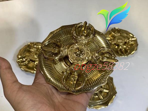 密教法具 寺院用仏具」佳品 手作り羯磨&輪羯台☆真鍮製 密教法具 寺院用仏具」佳品 手作り羯磨&輪羯台☆真鍮製