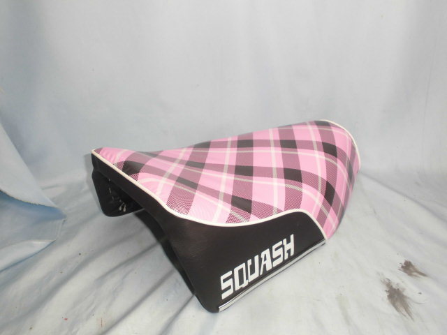 # Squash pink check pattern & black Anne ko pulling out plating lmolding attaching original re-covering seat pin ska ska pin SQUASH AB11