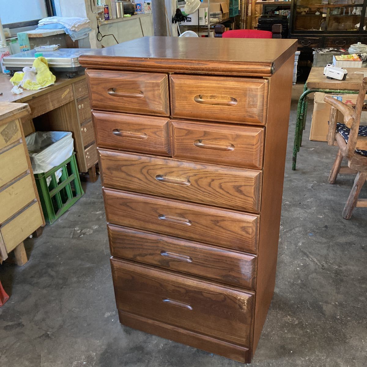 ヤフオク! マルヨシ民芸家具 ヨーデル チェスト 引き出し 8箇所 木
