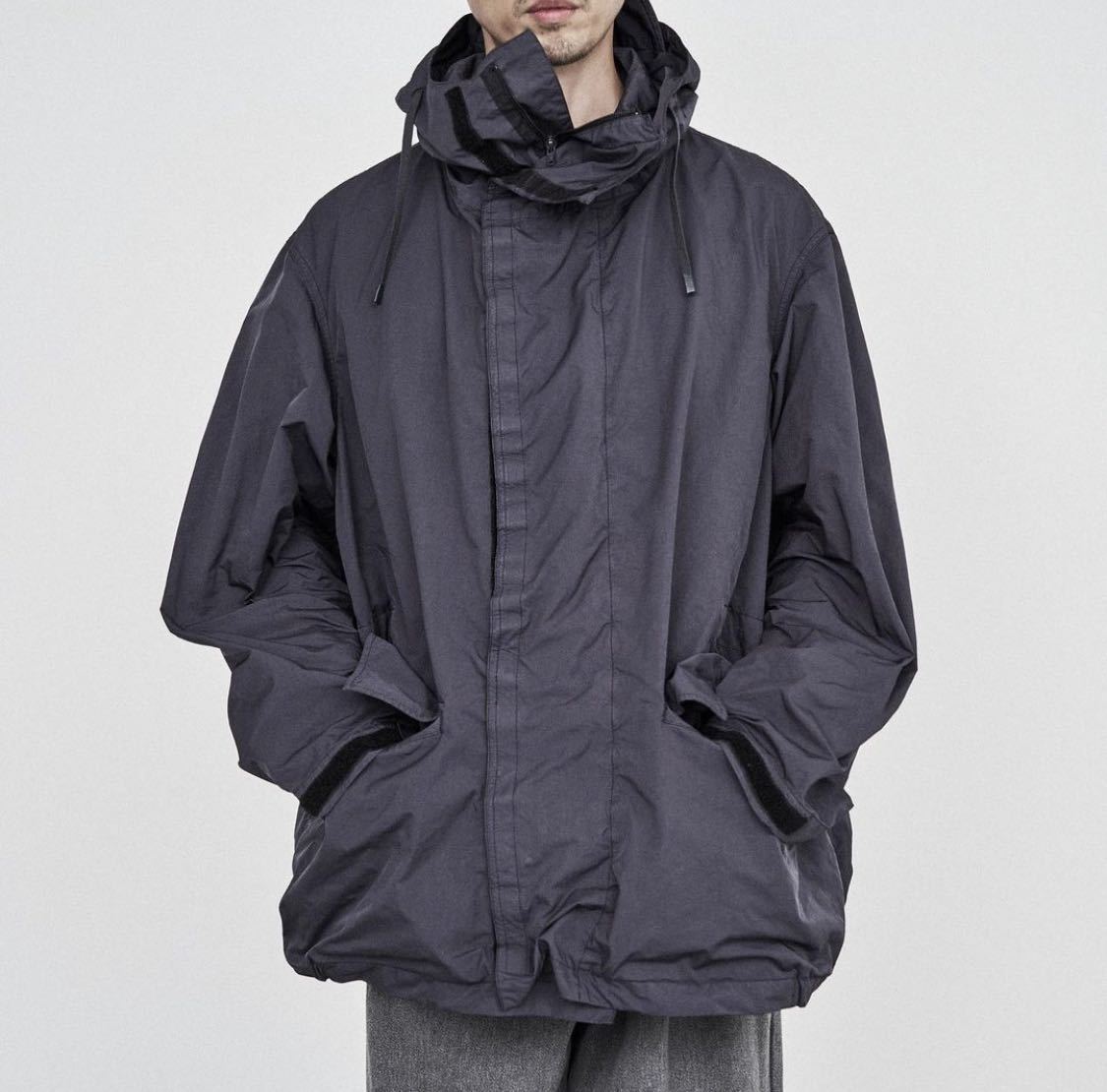 美品】graphpaper Garment Dyed Foul Weather Jacket SIZE 2 BLACK a