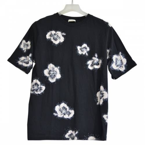 SAINT LAURENT PARIS サンローランパリ ハイビスカス Tシャツ R2A-21343B_画像1