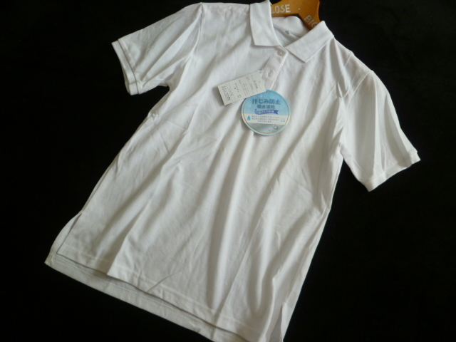 [ new goods ]CLOSSHI/k Rossi -* white simple polo-shirt M/ white .... sweat jimi prevention . water speed . short sleeves tops *BO618