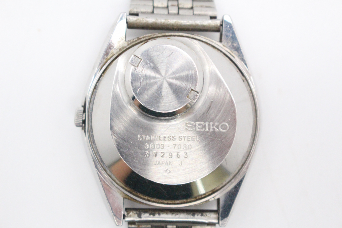 ト石】セイコー/SEIKO QUARTZ 3803-7030 腕時計 シルバー