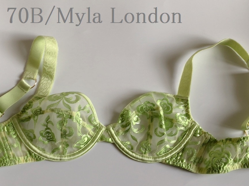 70B☆MYLA　LONDON　マイラ　UK超高級ブランド ブラ　ピスタチオグリーン
