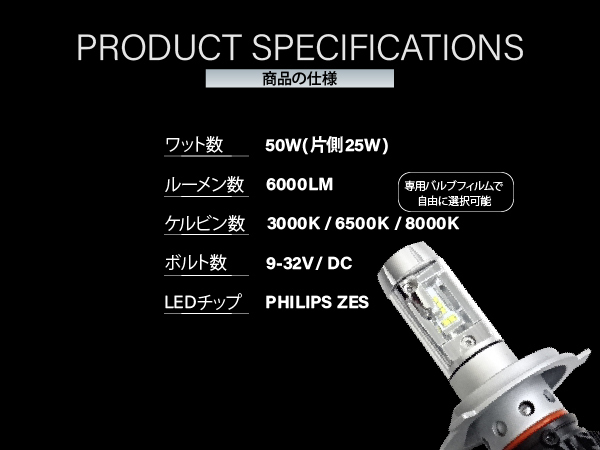 スズキ アルトラパン TWIN ツイン MRワゴン ヘッドライト用 H4 LEDバルブ X3正規品 3000K 6500K 8000K切替可能 警告灯キャンセラー内蔵_画像4