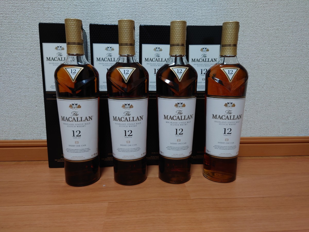 マッカラン12年(シェリーオークカスク)4本セット