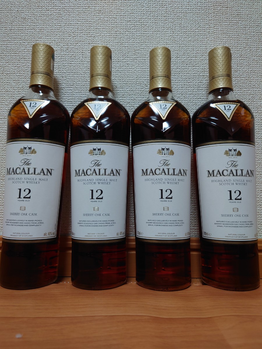 マッカラン12年(シェリーオークカスク)4本セット