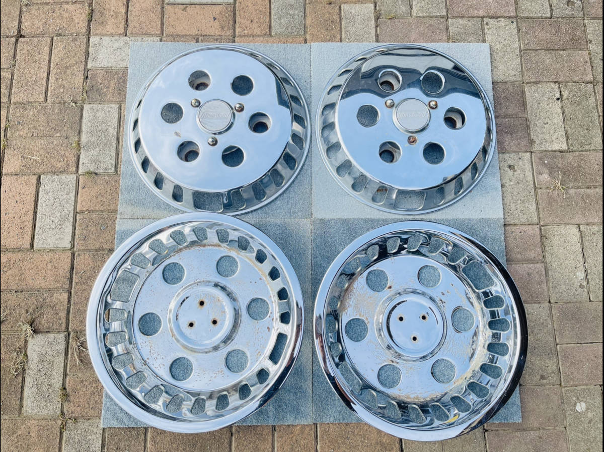 日野 ホイールキャップ レトロ 旧車 デコトラ 6本グリップ 4枚セット