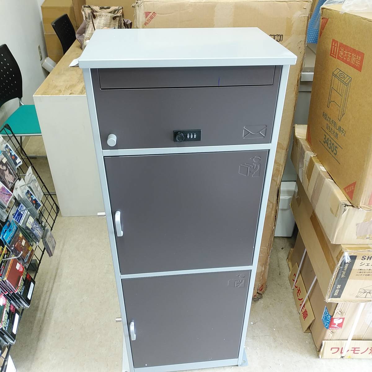未使用、多少のダメージ/ケージーワイ工業 宅配ボックス 郵便ポスト