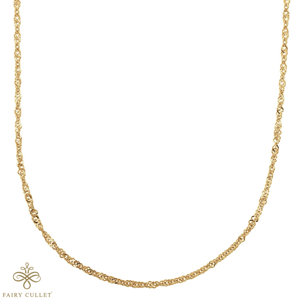 18金ネックレス K18 スクリューチェーン 50cm (幅1.5mm 約2.1g) www.pn