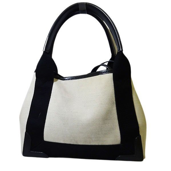 1円〜【BALENCIAGA バレンシアガ】ネイビーカバス XS キャンバス