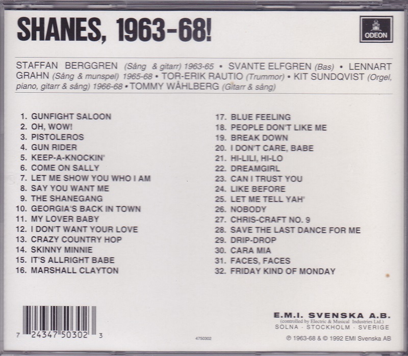 ■中古品■The Shanes シェインズ/1963-68!(USED CD)_画像2