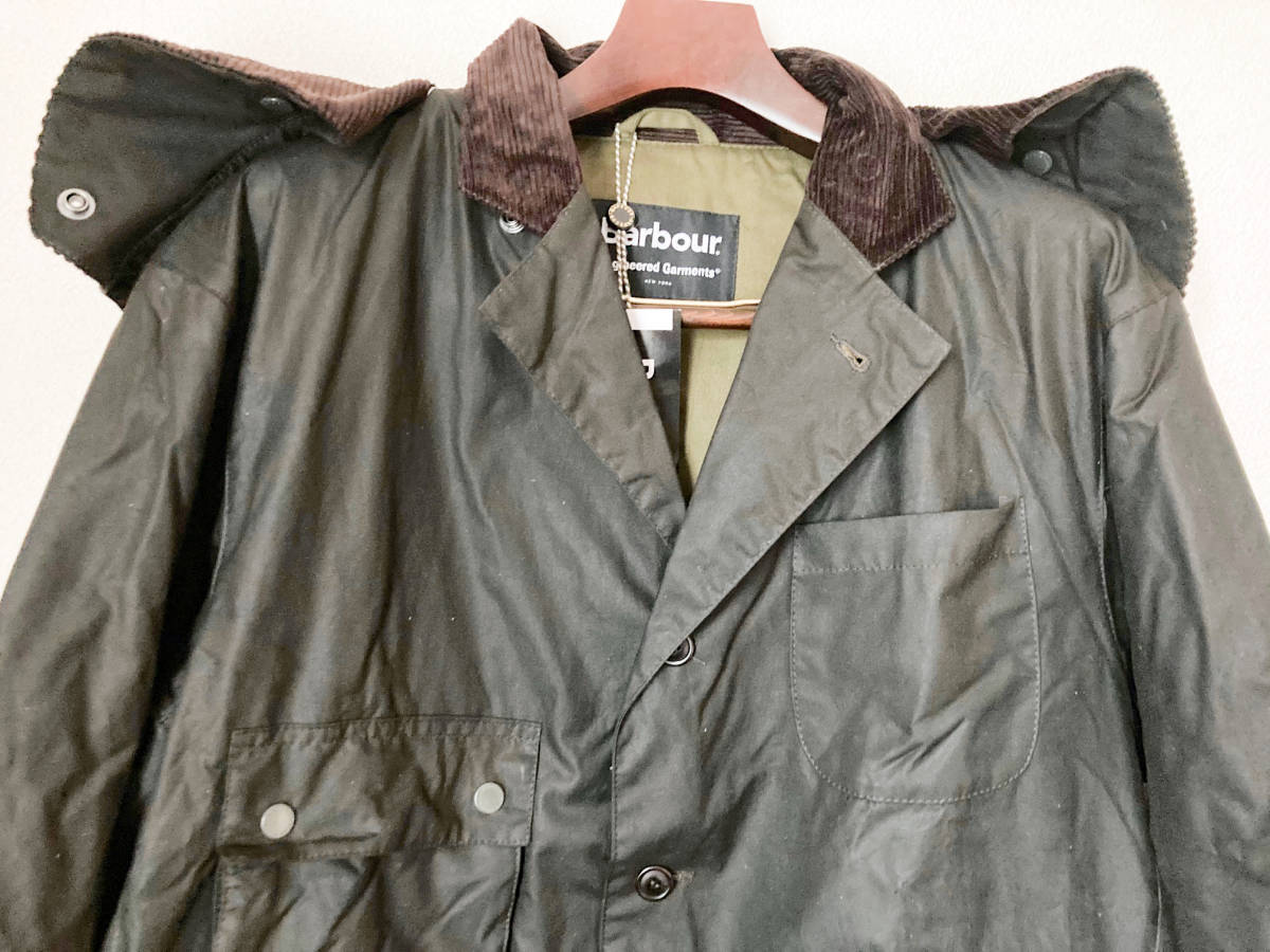 新品！ BARBOUR × ENGINEERED GARMENTS UPLAND WAX バブアー XL オイルドジャケット レア！_画像3