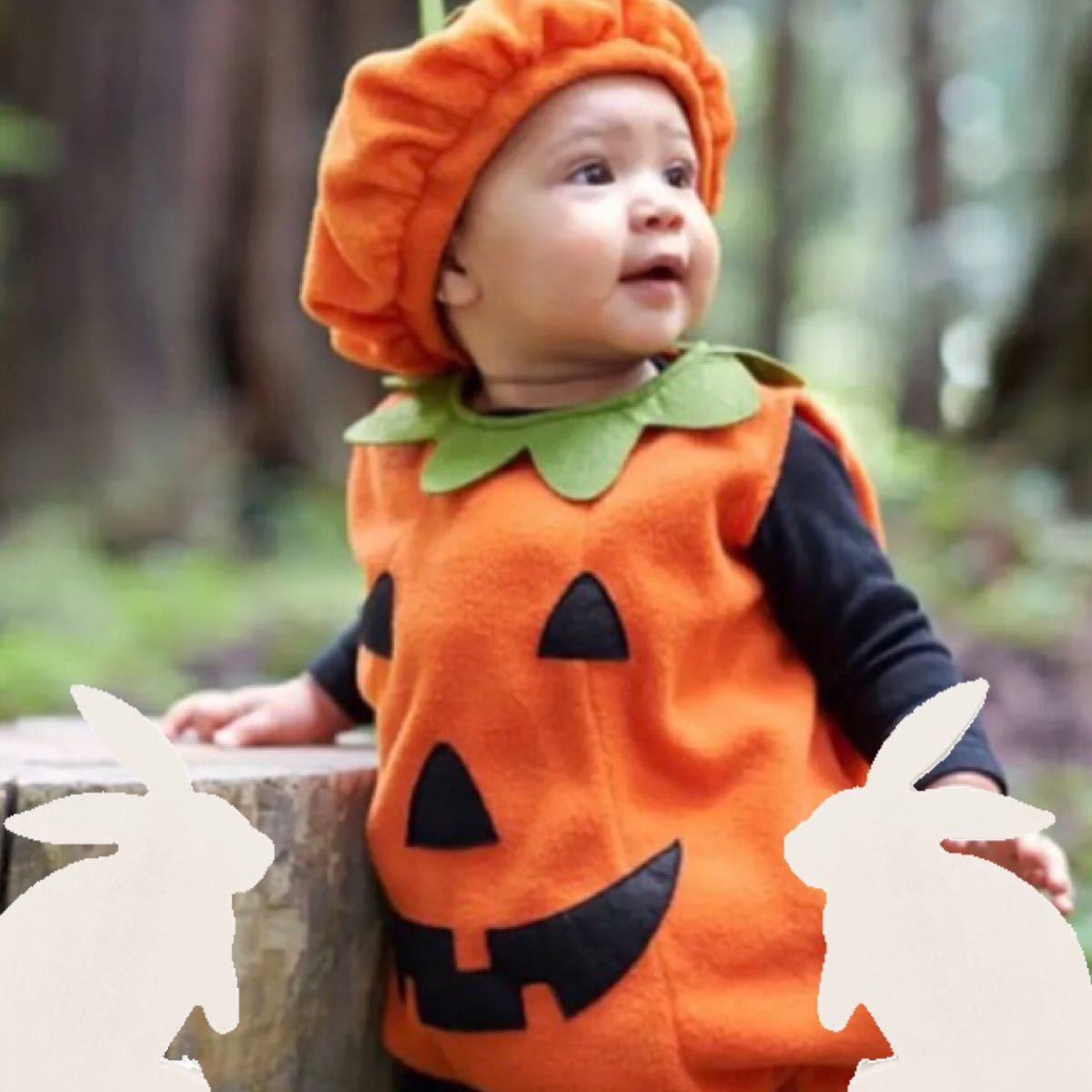 PayPayフリマ｜ハロウィン コスプレ 子供 パンプキン かぼちゃ キッズ ベビー 90