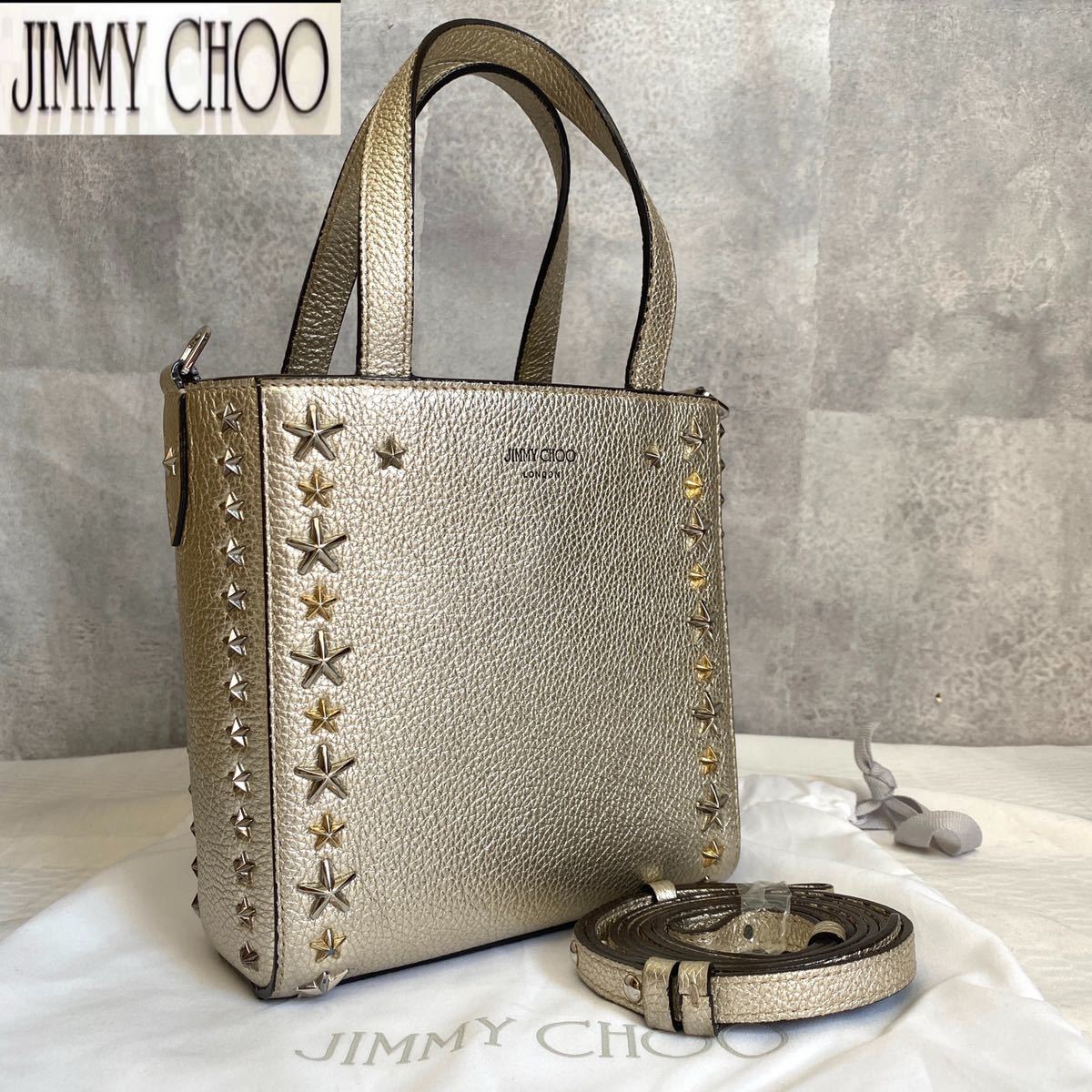 美品 定価181,500円 Jimmy Choo ジミーチュウ 2way MINI PEGASI TOTE