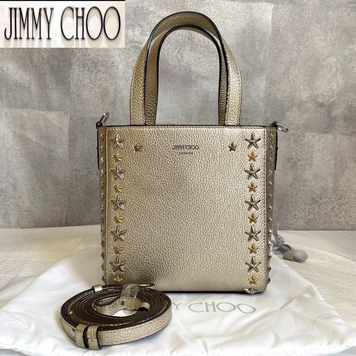 美品 定価181,500円 Jimmy Choo ジミーチュウ 2way MINI PEGASI TOTE