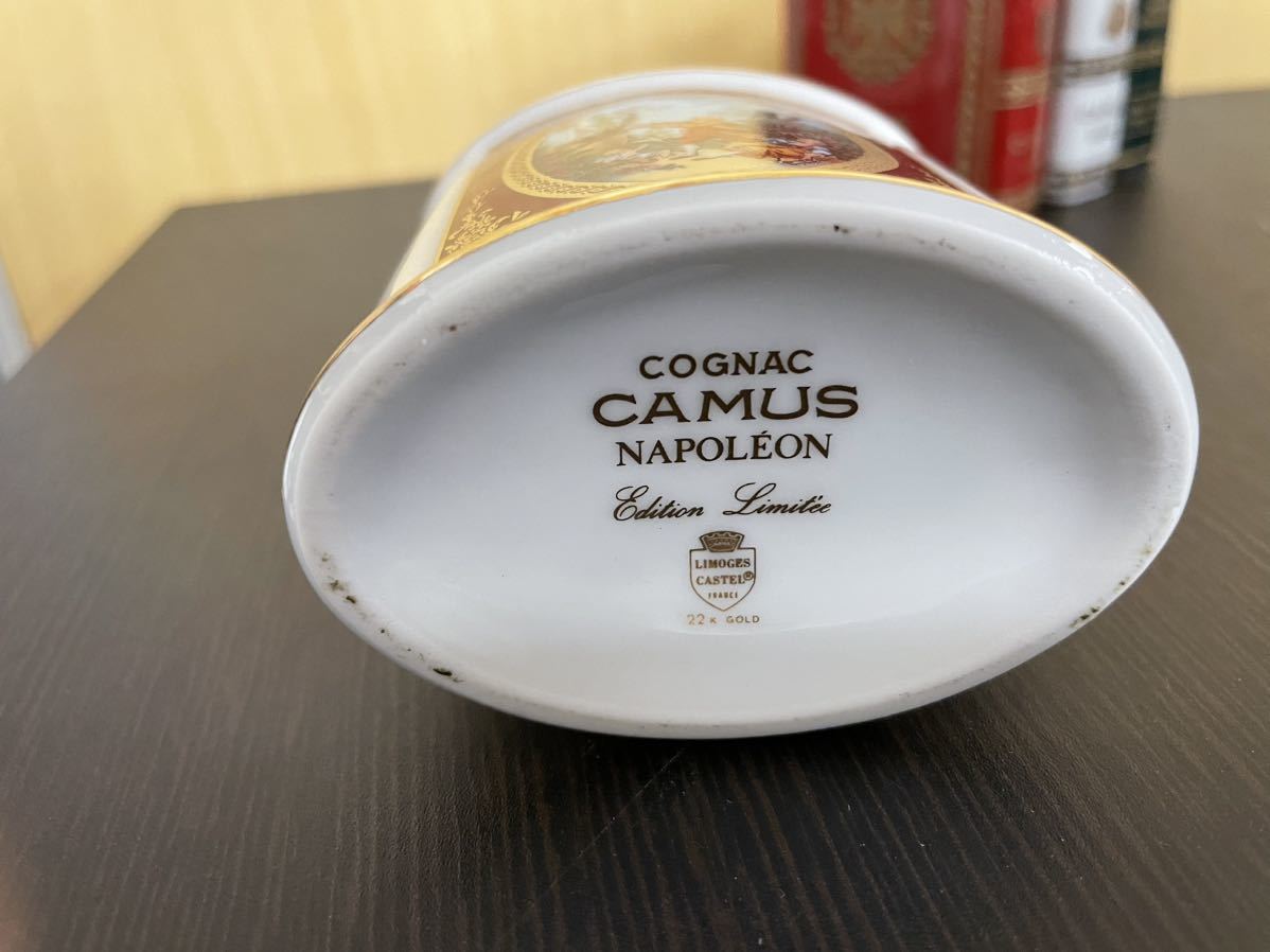 ○未開栓 CAMUS NAPOLEON/カミュ ナポレオン ミニボトル LIMOGES CASTEL 22K GOLD ラバーズリング ブック 替え栓付き 古酒(NK9-14) 5