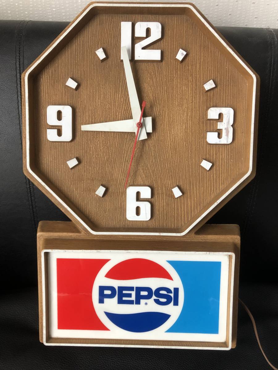  Vintage *PEPSI Pepsi-Cola wall wall clock wall clock 1986 year, that time thing America miscellaneous goods *