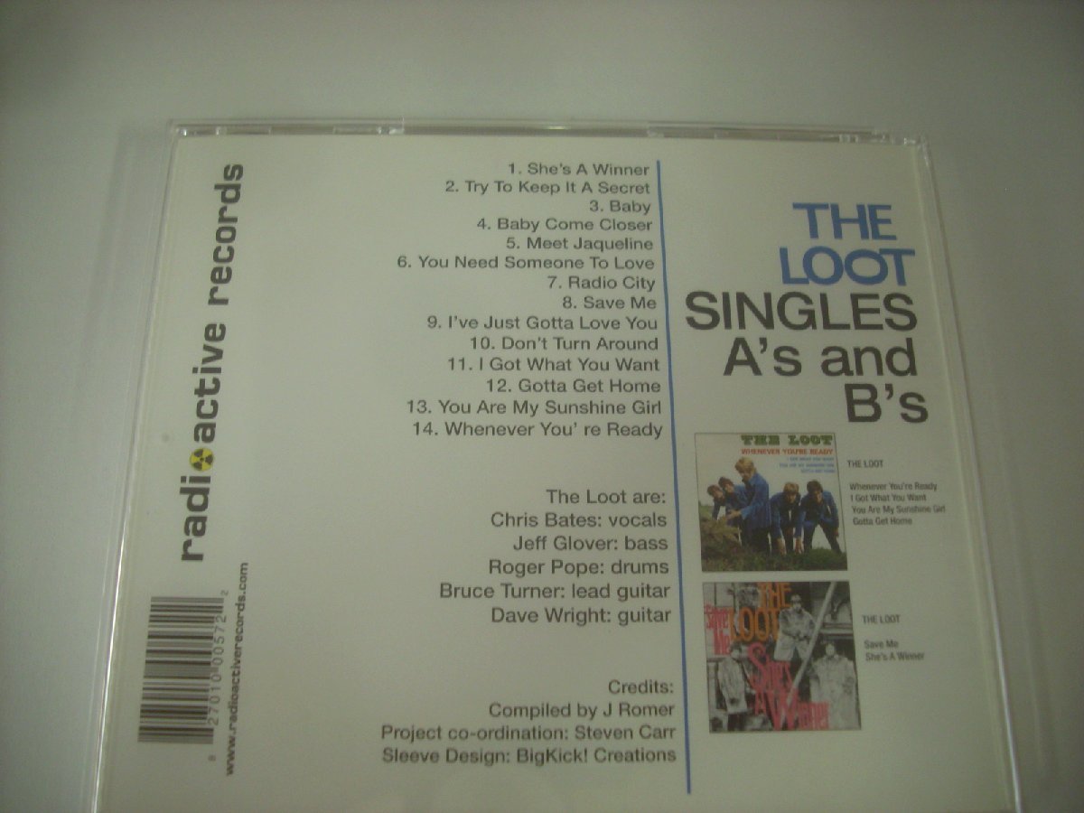 ■CD 　THE LOOT / SINGLES A'S AND B'S ザ・ルート UK盤 RADIOACTIVE RRCD057 ◇r40909_画像2