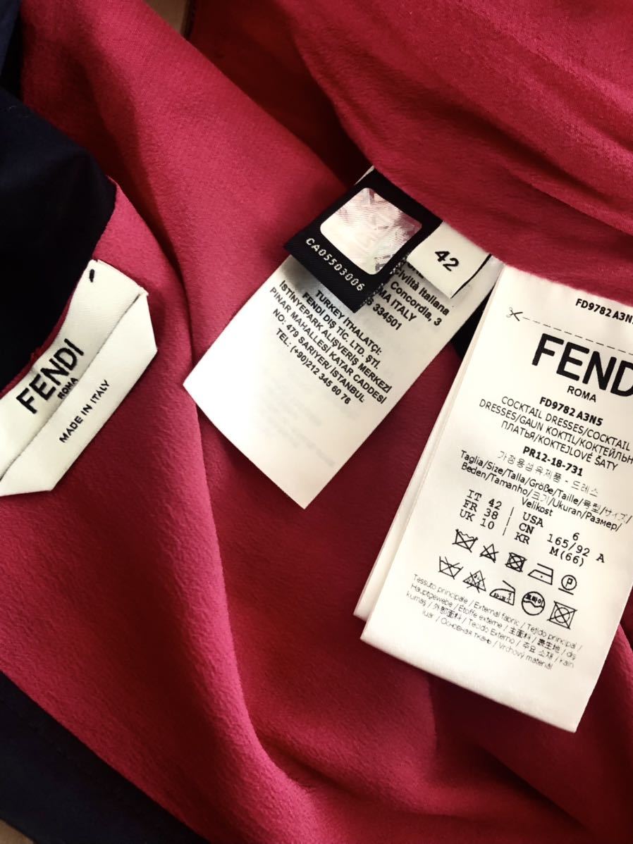 FENDI* Fendi * cap sleeve switch design One-piece *350900 jpy 