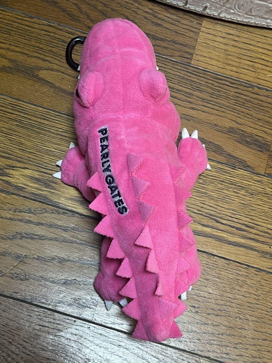 パーリーゲイツ桃ワニぬいぐるみ型ゴルフボール吊りポーチ収納 パーリーゲイツ桃ワニぬいぐるみ型ゴルフボール吊りポーチ収納
