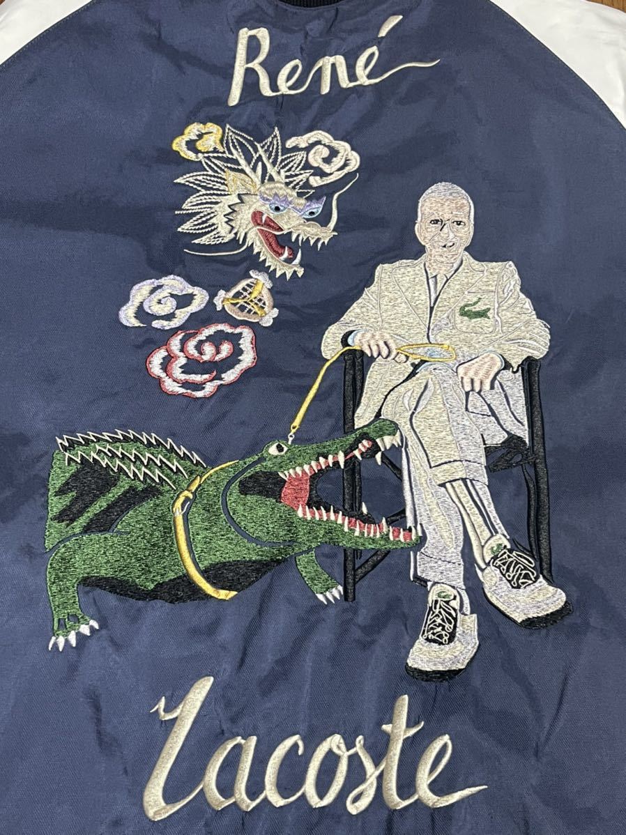 LACOSTE × TAILOR TOYOルネ テニス ワニ刺繍スーベニアジャケット新品ラコステ×東洋スカジャン上着クロコダイル鰐クロコわにアリゲーター