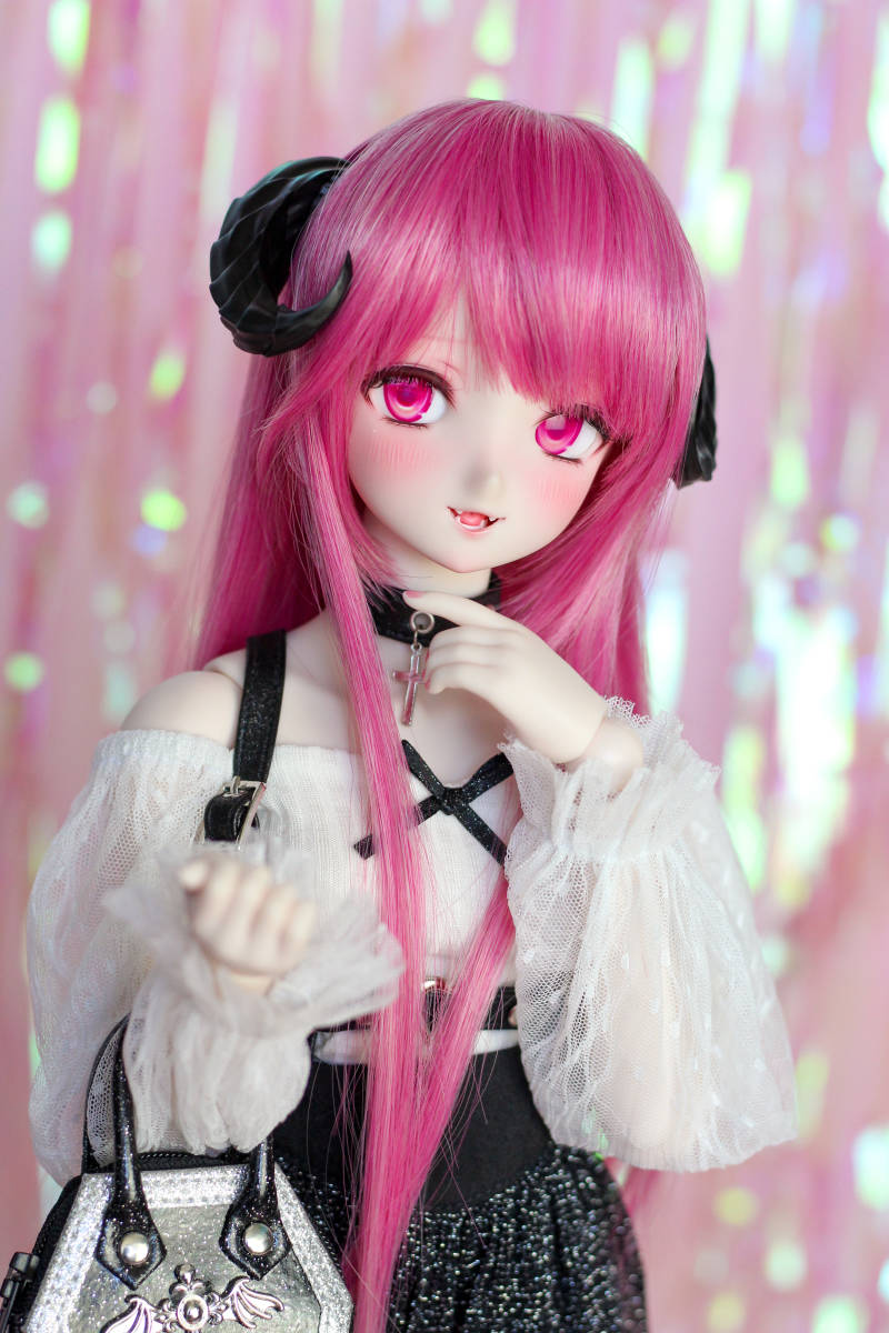 [Nina's Dolls] DDH-09 SW肌 カスタムヘッド(パテ盛り) +アイ2種+付属品+ウィッグ_画像1