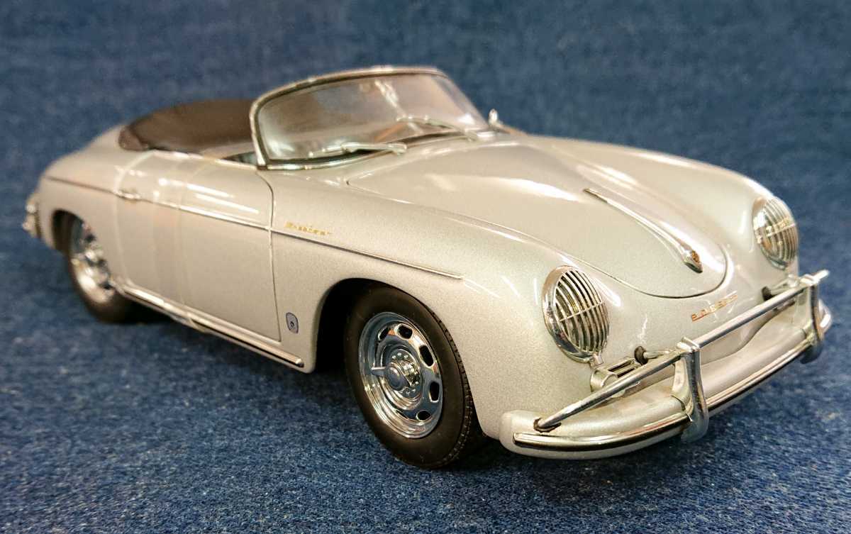 1円★『オートアート AUTOart Millennium 77861 1/18 Porsche ポルシェ356A speedstar スピードスター (シルバー)』 ★箱・ケースあり_画像3