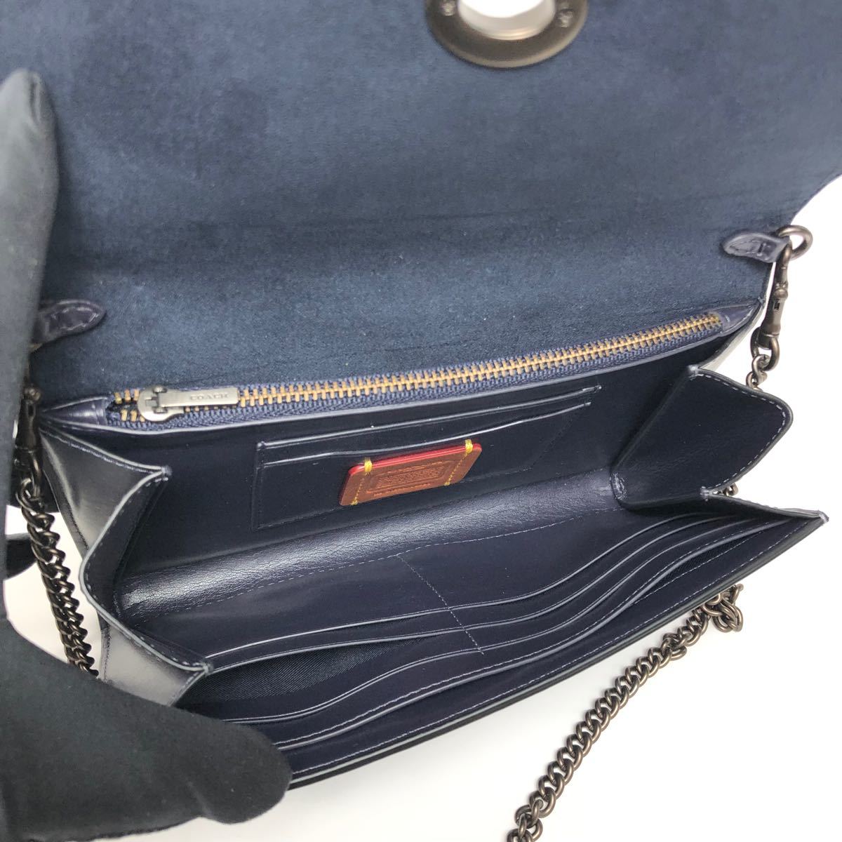 美品】COACH コーチ ショルダーウォレット シグネチャー ターンロック