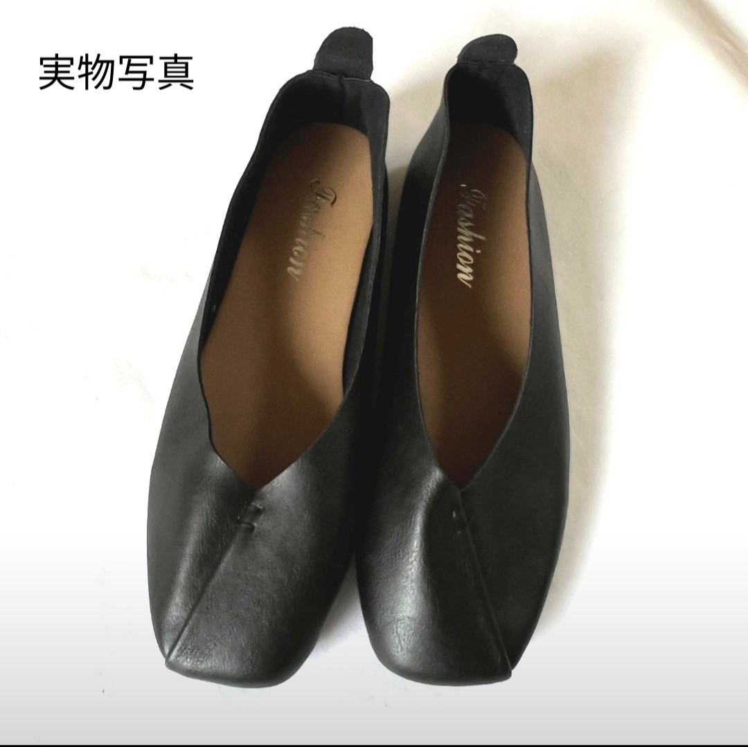 フラットシューズ パンプス バブーシュ 2wayシューズ 23.5cm 黒