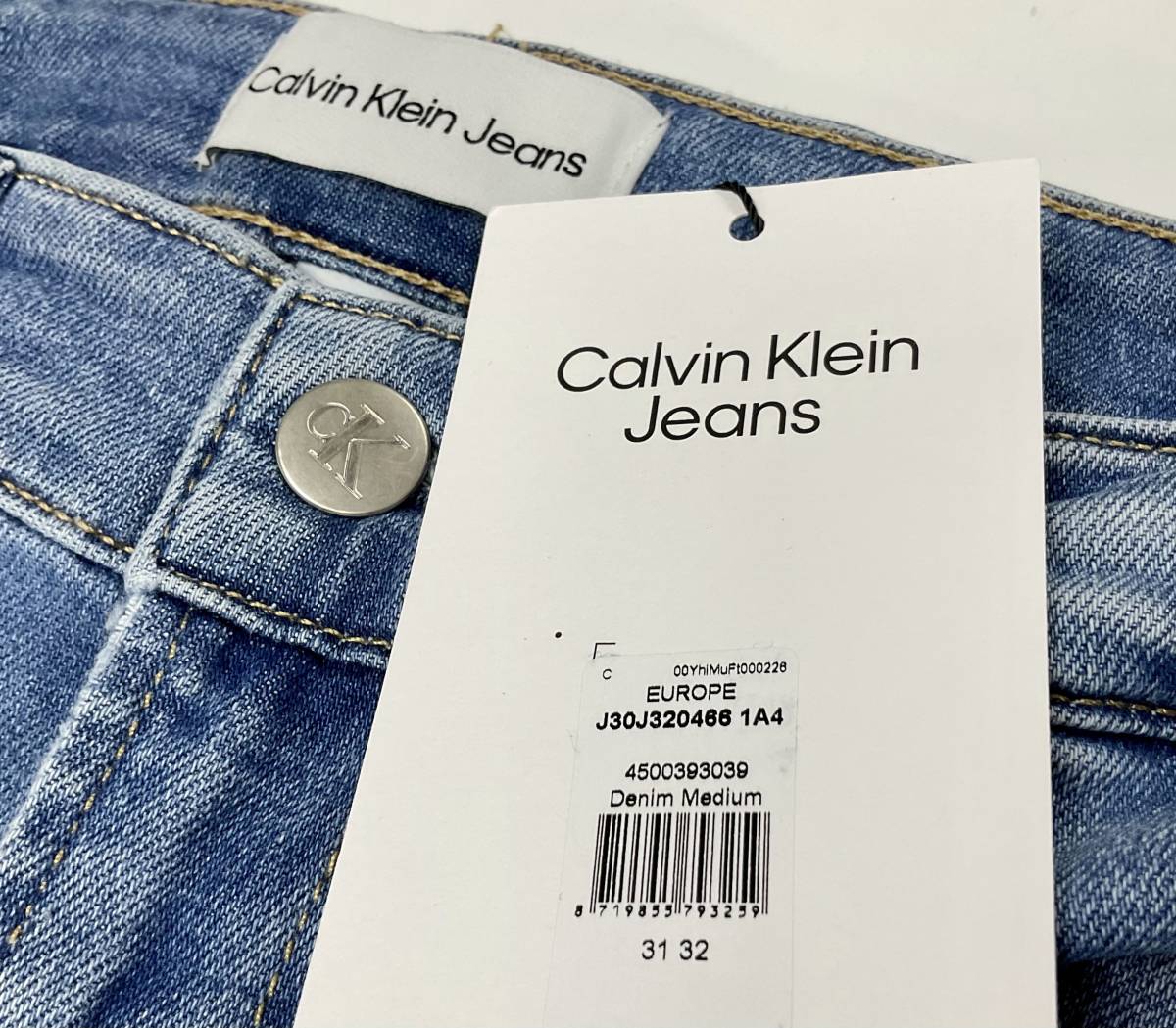 カルバン クライン ジーンズ 0222 サイズ31 新品タグ付 スリムフィットジーンズ Calvin Klein Jeans J30J320466  ブルー ストレッチ｜PayPayフリマ