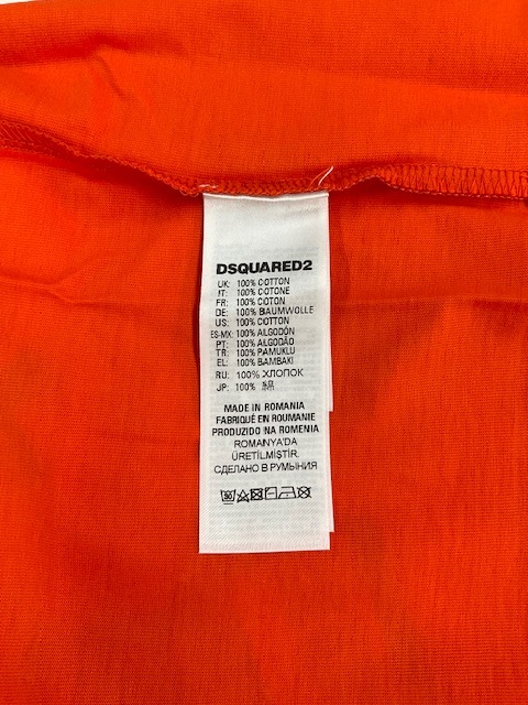 ディースクエアード　ベビー・キッズ　Tシャツ 01A　サイズ18M(18ヶ月)　オレンジ　タグ付 新品　ギフトにも　DSQUARED2　DQ0176 DQ255_画像8