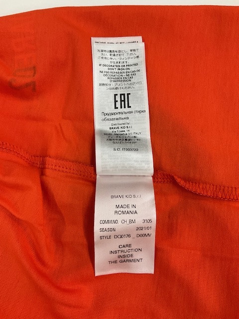 ディースクエアード　ベビー・キッズ　Tシャツ01A　サイズ-36M(36ヶ月)　オレンジ　タグ付新品　ギフトにも　DSQUARED2　DQ0176 DQ255_画像9