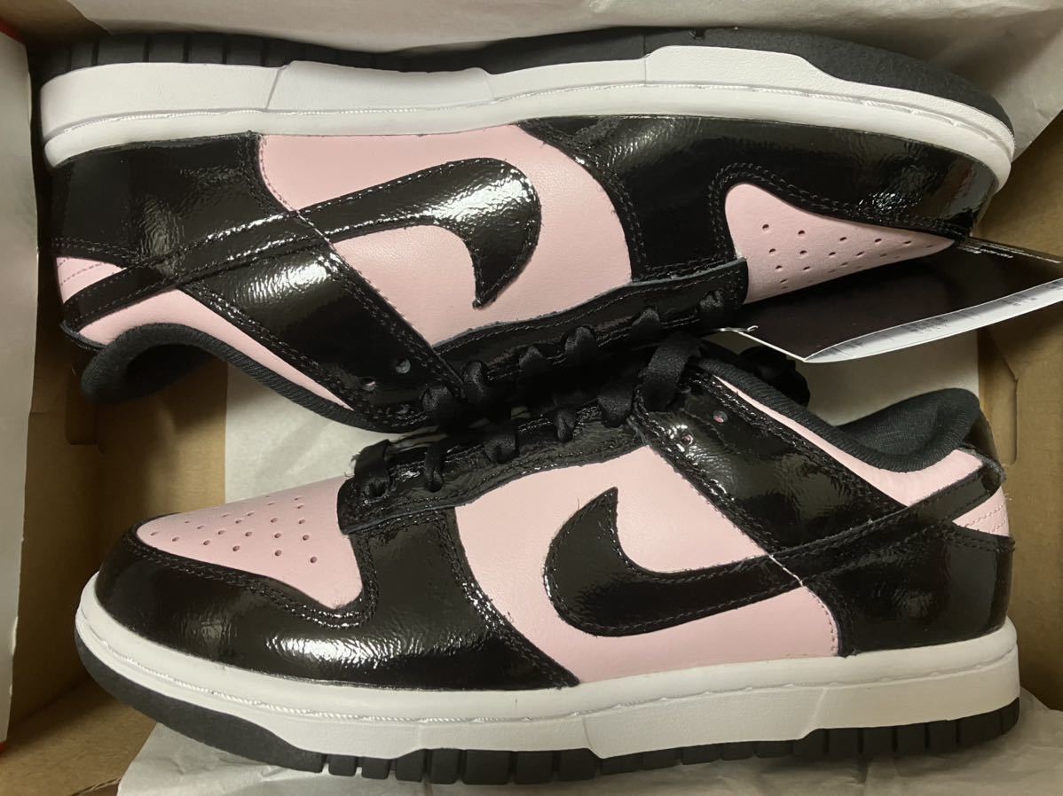 送料無料 新品 国内正規品 Nike WMNS Dunk Low Essential Black Patent Leather 【23.5cm】 ナイキ ダンク ピンク 黒_画像1