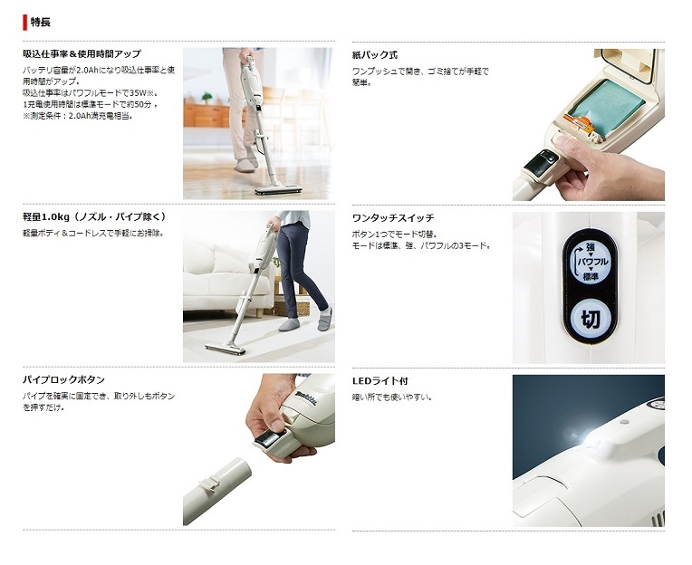 海外輸入】 マキタ CL115FDWI 新品 サイクロン対応 LEDライト付