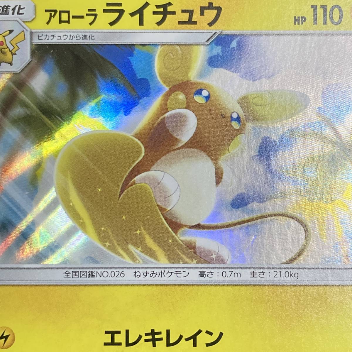 Alolan Raichu - 010-054-SM10A R Holo Pokemon Card Japanese Alolan Raichu - 010-054-SM10A R Holo Pokemon Card Japanese