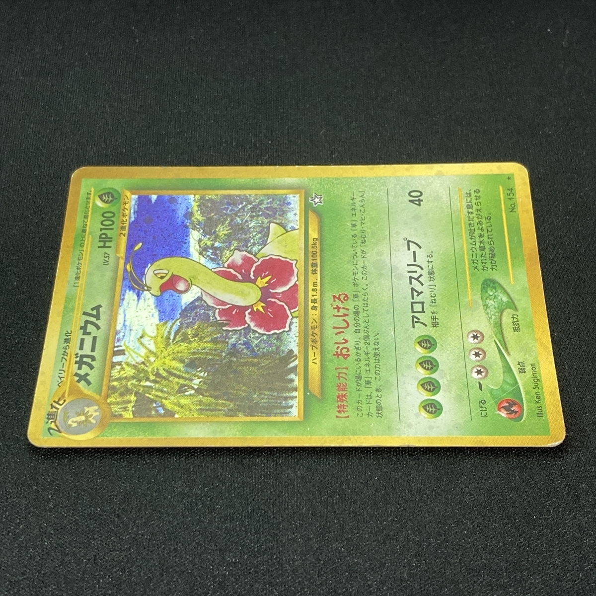 Meganium Pokemon Card No.154 Neo Genesis Holo Japanese ポケモン カード メガニウム ポケカ ホロ 旧裏面 210820_画像5