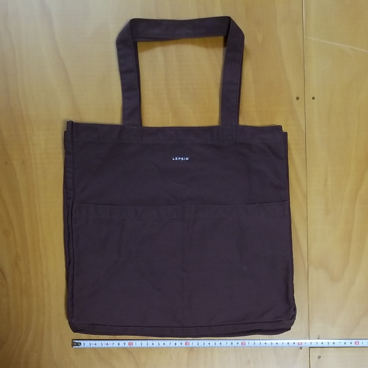 LEPSIM  マザーズバッグ ミニロゴBIGTOTE ブラウン トートバッグ